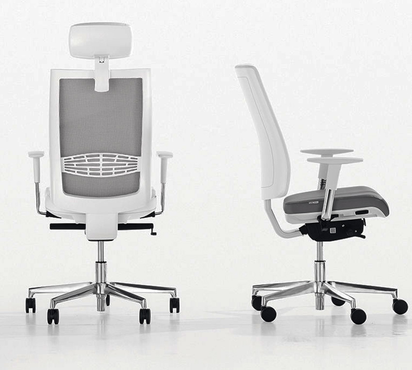 Sedia ufficio ergonomica Lex con schienale in rete - Dimensione