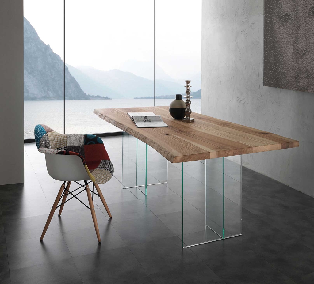 Tavoli allungabili in vetro, cristallo e legno - Progetto Sedia